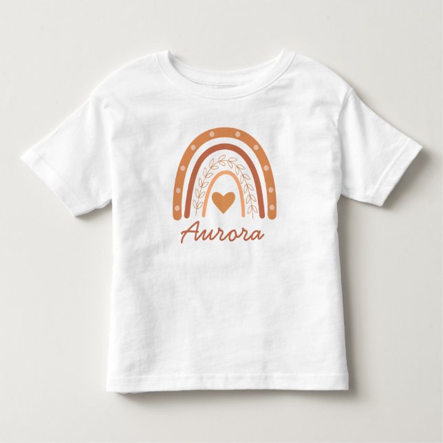 T-shirt Pour Les Tous Petits Genre Neutre Terracotta boho rainbow coutume (Devant)