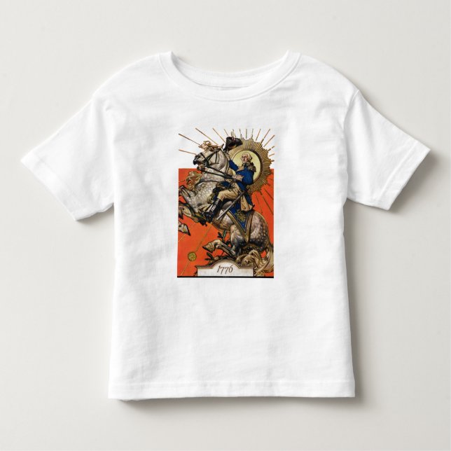 T-shirt Pour Les Tous Petits George Washington à cheval (Devant)