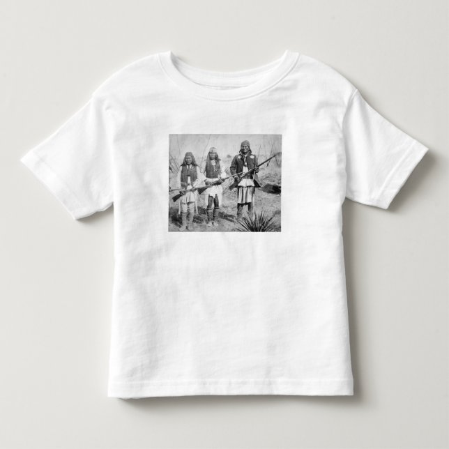T-shirt Pour Les Tous Petits Geronimo et trois de ses guerriers d'Apache, 1886 (Devant)