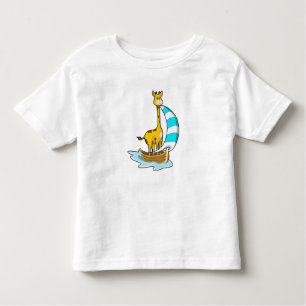 T-shirt Pour Les Tous Petits Girafe avec voilier
