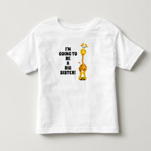 T-shirt Pour Les Tous Petits Girafe Nouveau Bébé Grande Soeur Tout-Petit