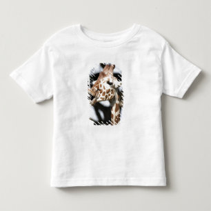 T-shirt Pour Les Tous Petits Girafe réticulé au visage drôle, San Francisco