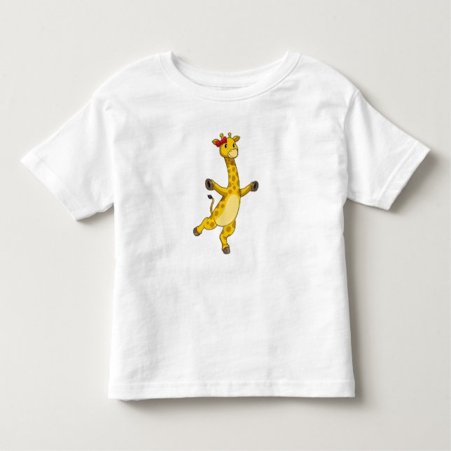 T-shirt Pour Les Tous Petits Giraffe au ruban (Devant)