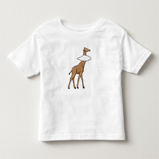 T-shirt Pour Les Tous Petits Giraffe avec nuage (Devant)