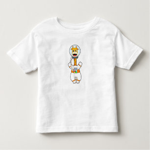 T-shirt Pour Les Tous Petits Giraffe en astronaute en costume