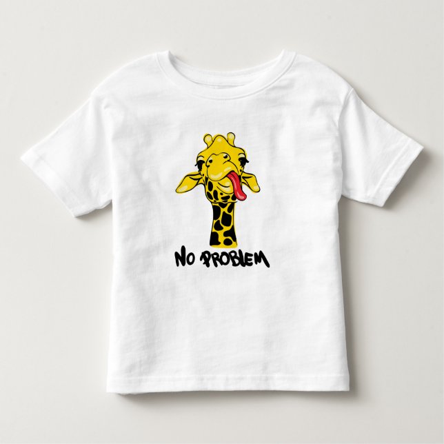 T-shirt Pour Les Tous Petits Giraffe nonchalante : Pas d'attitude problématique (Devant)
