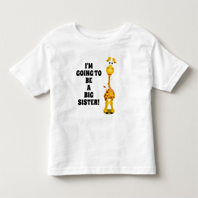 T-shirt Pour Les Tous Petits Giraffe Nouveau bébé Grande Soeur Toddler (Devant)