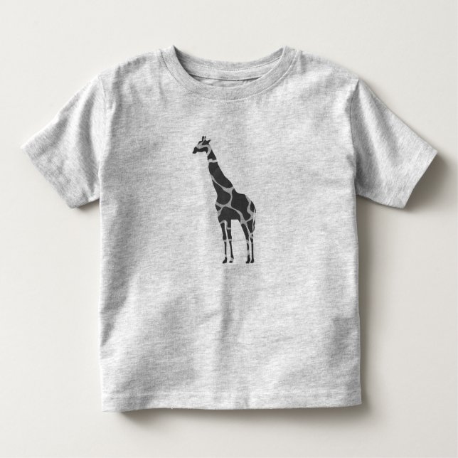 T-shirt Pour Les Tous Petits Giraffe Silhoutte noir et gris (Devant)