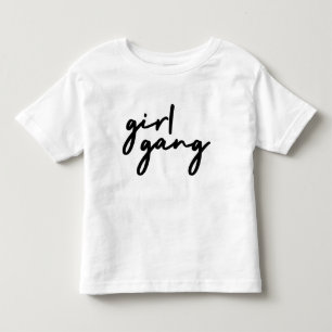 T-shirt Pour Les Tous Petits Girl Gang Cute Girl Power Moderne Féminisme