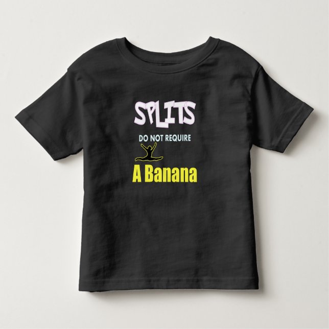 T-shirt Pour Les Tous Petits Girls Gymnastique Banana Splits Citation (Devant)