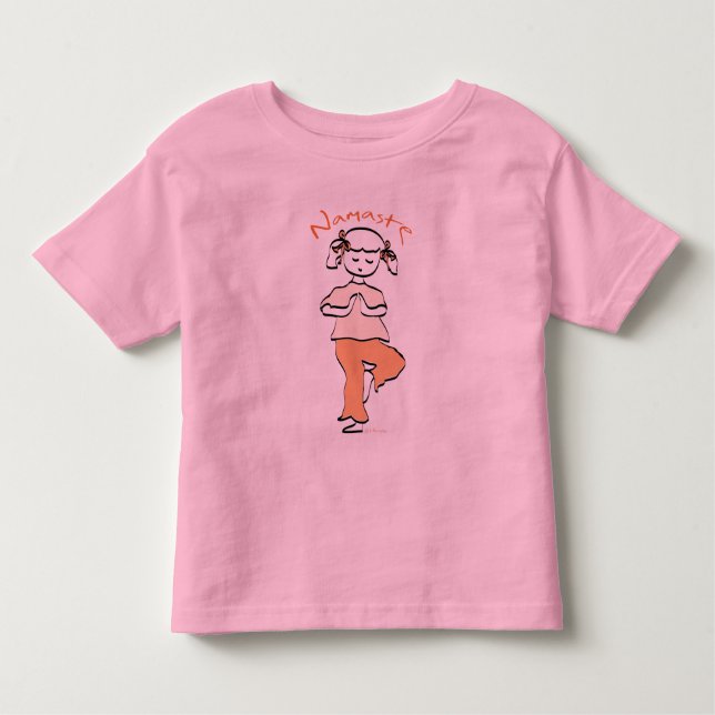 T-shirt Pour Les Tous Petits Girls Namaste Yoga Tee - shirt (Devant)