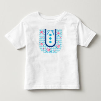 T-shirt Pour Les Tous Petits Girly gingham check pattern with cute ribbon