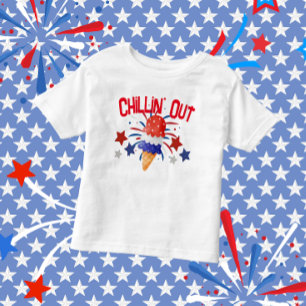 T-shirt Pour Les Tous Petits Glace Creative Chillin' Out 4 juillet