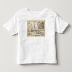 T-shirt Pour Les Tous Petits Gletscherkarte - carte d'atlas de glacier