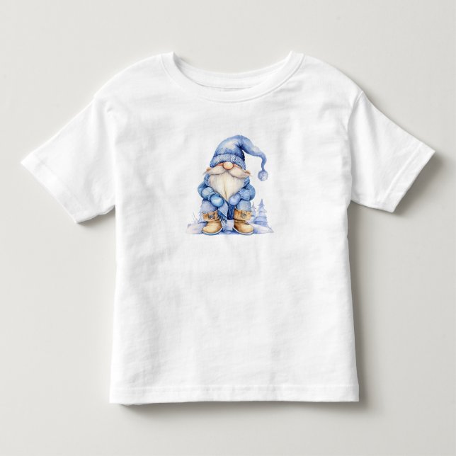 T-shirt Pour Les Tous Petits Gnome hivernale mignonne (Devant)