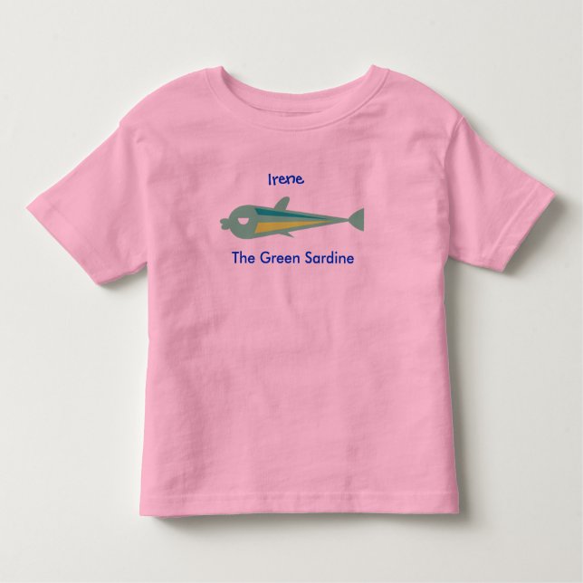 T-shirt Pour Les Tous Petits Go Fish_Irène La Sarde Verte (Devant)