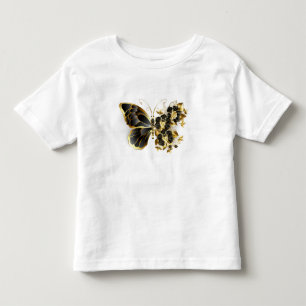 T-shirt Pour Les Tous Petits Gold flower Butterfly with Black Orchid