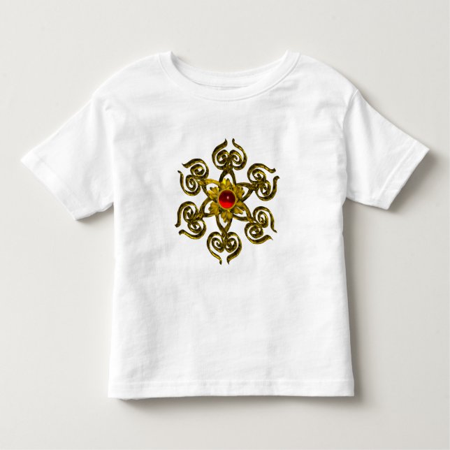 T-SHIRT POUR LES TOUS PETITS GOLDEN ROSE RUBY (Devant)