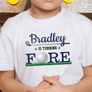 T-shirt Pour Les Tous Petits Golf Fore 4e anniversaire