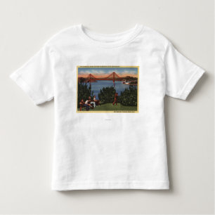 T-shirt Pour Les Tous Petits Golfeurs avec golden gate bridge à l'arrière-plan