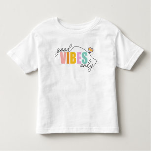 T-shirt Pour Les Tous Petits Good Vibes seulement Rainbow Heart