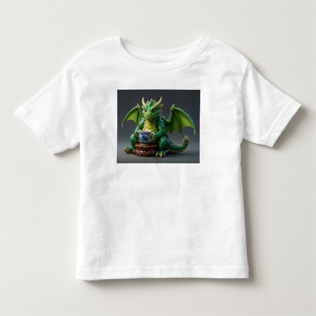 T-shirt Pour Les Tous Petits Goofy Welsh Dragon Dragon Thé (Devant)