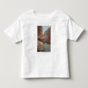 T-shirt Pour Les Tous Petits Gorge royale, Co - vue de train à côté de rivi