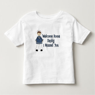 T-shirt Pour Les Tous Petits Gosse à la maison bienvenu de marine de papa