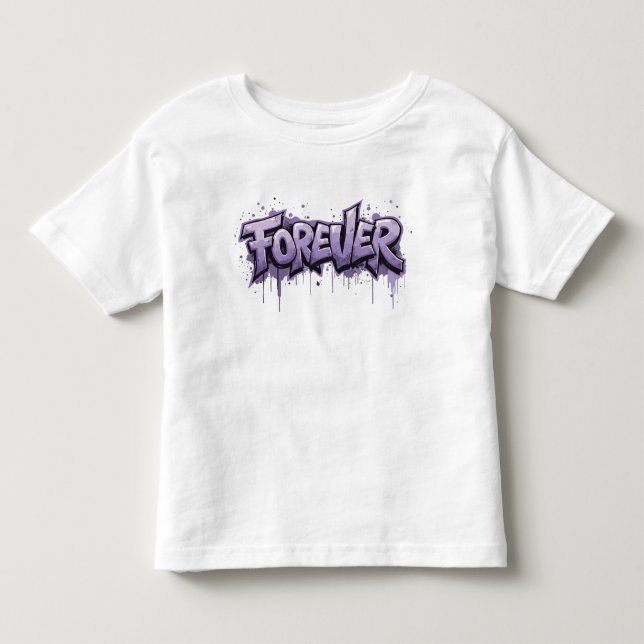 T-shirt Pour Les Tous Petits Graffiti Lavender Infinity "FOREVER" (Devant)