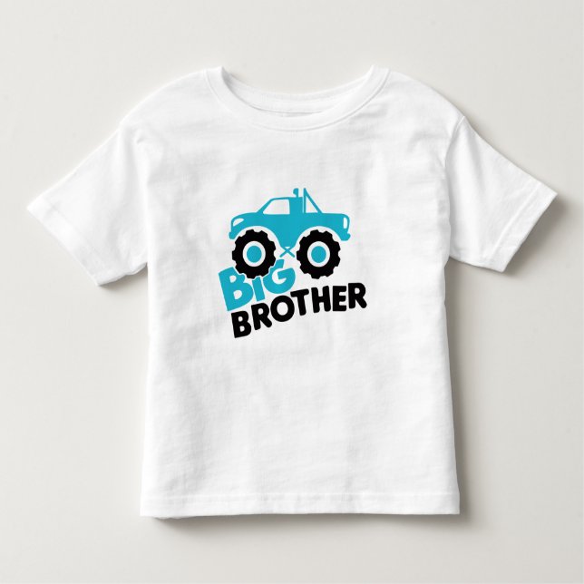 T-shirt Pour Les Tous Petits Grand frère Monster Truck (Devant)