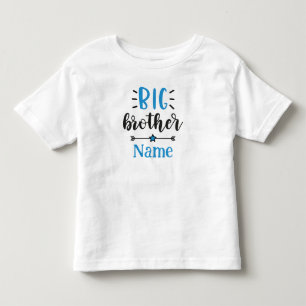 T-shirt Pour Les Tous Petits Grand Frère Nom Personnalisé Mignon