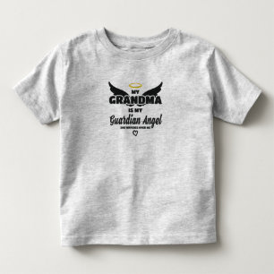 T-shirt Pour Les Tous Petits Grand-Mère Gardien Angel Me Regarde En Mémoire