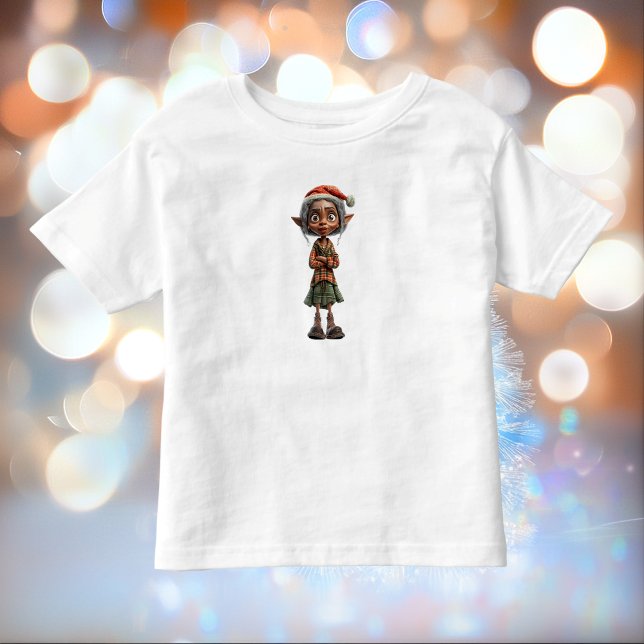 T-shirt Pour Les Tous Petits Grand-mère perplexe Elfe de Noël Toddler Tee (Créateur téléchargé)