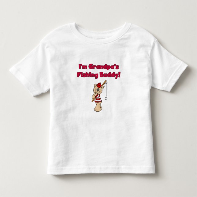 T-shirt Pour Les Tous Petits Grand-papas pêchant l'ami (Devant)