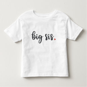 T-shirt Pour Les Tous Petits Grand Sis avec coeur