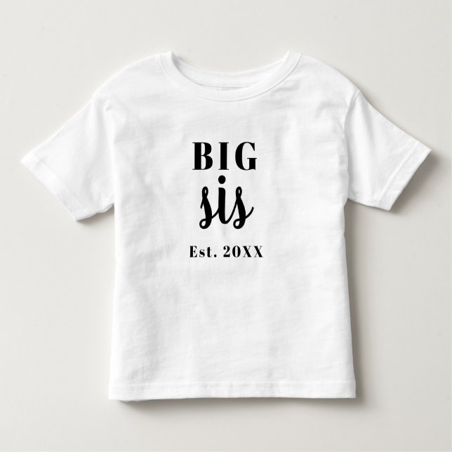 T-shirt Pour Les Tous Petits Grande sœur année (Devant)