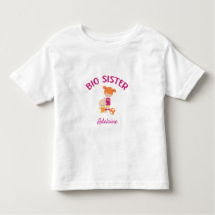 T-shirt Pour Les Tous Petits Grande Soeur avec Frère Bébé Personnalisé