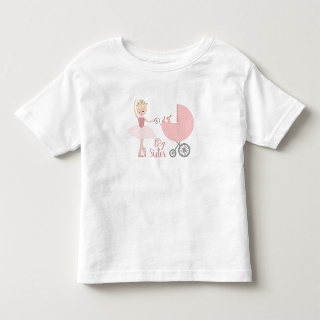 T-shirt Pour Les Tous Petits Grande soeur Ballerina (Devant)