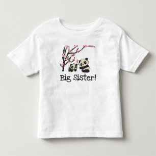 T-shirt Pour Les Tous Petits Grande soeur d'ours panda