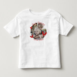 T-shirt Pour Les Tous Petits Grande Sœur Fratrie Photo Cœur Mignon