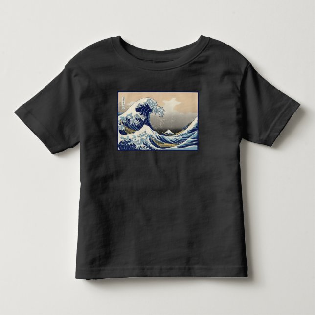T-shirt Pour Les Tous Petits Grande vague au large de Kanagawa et Mont Fuji Mer (Devant)