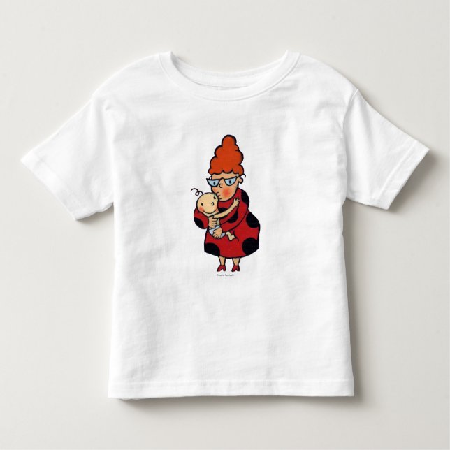 T-shirt Pour Les Tous Petits Grandes étreintes de bonjour de tante en rouge (Devant)
