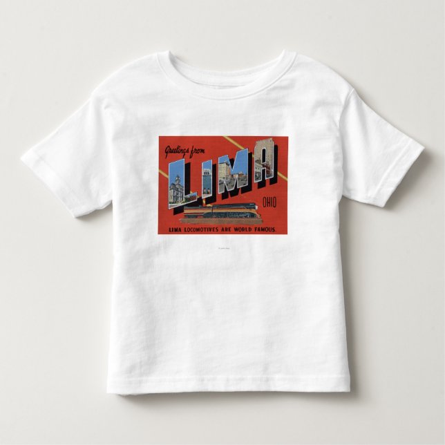 T-shirt Pour Les Tous Petits Grandes lettres - les locomotives de Lima sont (Devant)