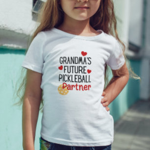 T-shirt Pour Les Tous Petits Grandma's Future Pickleball Partner Grandchild