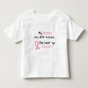 T-shirt Pour Les Tous Petits GRANDS MUSCLES 1,1 Nana de cancer du sein