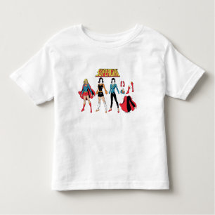 T-shirt Pour Les Tous Petits Graphique de poupée en papier supergirl