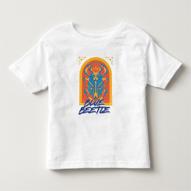T-shirt Pour Les Tous Petits Graphique de Talavera de scarabée bleu (Devant)
