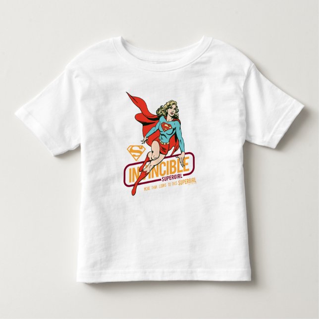 T-shirt Pour Les Tous Petits Graphique rétro-invincible Supergirl (Devant)