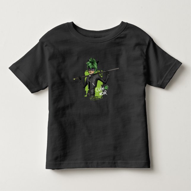 T-shirt Pour Les Tous Petits Graphisme de personnage Re-verse Claw Noir Miracul (Devant)