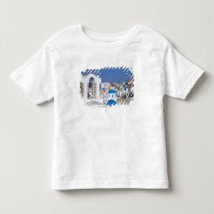 T-shirt Pour Les Tous Petits Grèce, Santorin. Clocher et dômes bleus de 2